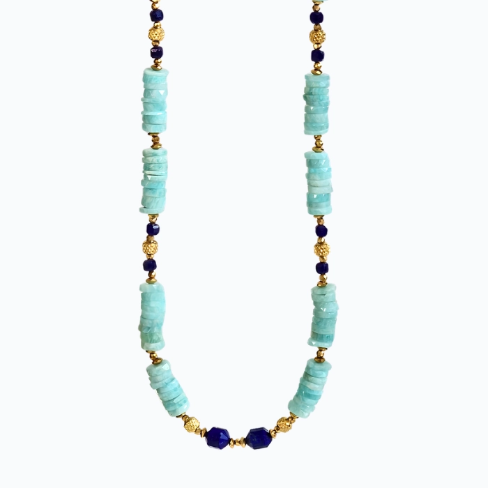 Krótki naszyjnik z amazonitów i lapis lazuli .png