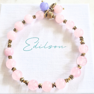 Bransoletka z kwarcami różowymi